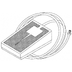 Pneumatic Foot Switch with Male Coupling 7" Air Tube - 56303, 56300N